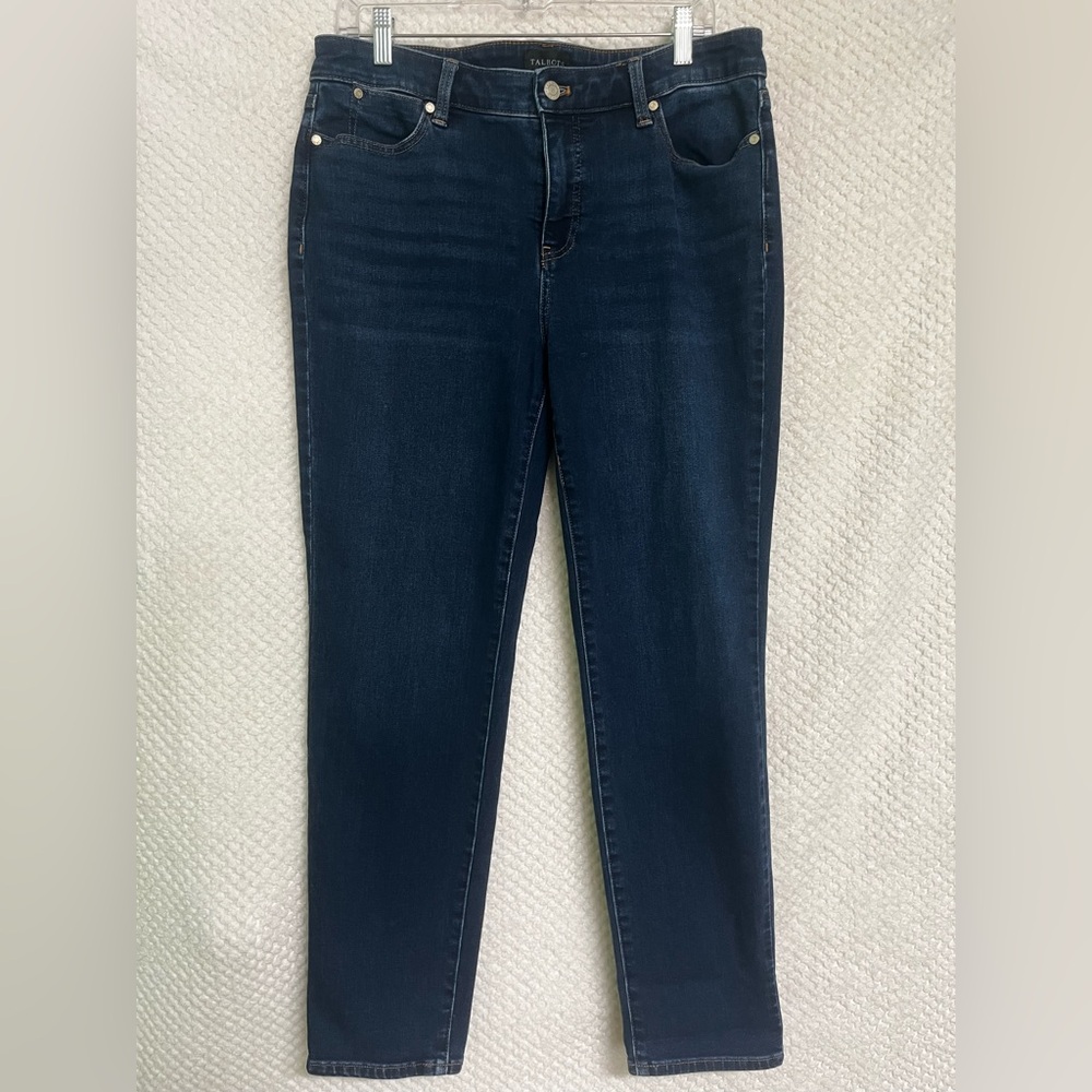 Talbots Womens Slim Ankle Jean Cotton Blend Denim Casual Classic Pants Size 10